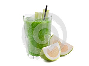 A green smoothies made of pamela fruit