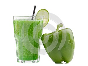 A green smoothies made of peppers