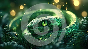 Green Snake Symbol of 2025 photo