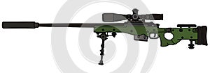 Green sniper rifle