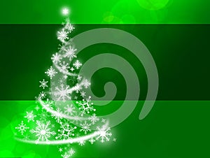 Green Snowflake Christmas Tree