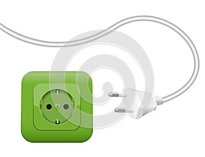 Green Socket Energy Environment Power SCHUKO