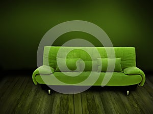 Green sofa
