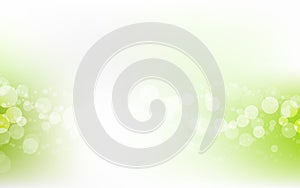 Green Soft Pastel Bokeh Pale White Abstract Background