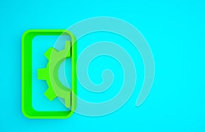 Green Software, web development, programming concept icon isolated on blue background. Programming language and program