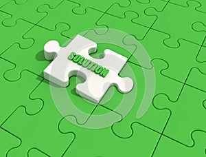 Green solution puzzle photo