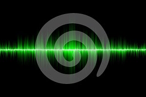 Green sound wave background