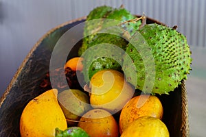 Green soursop fruit