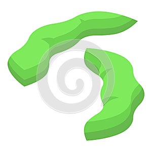 Green soy icon isometric vector. Organic nutrition