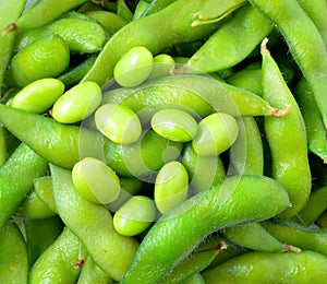 Green soybeans photo