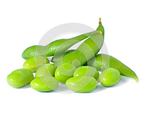 Green soybeans photo