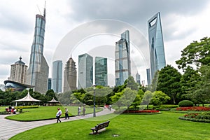 Green space in Lujiazui Central, Shanghai photo
