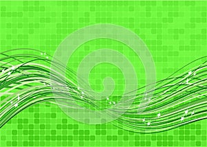 Green sparkling flow vector