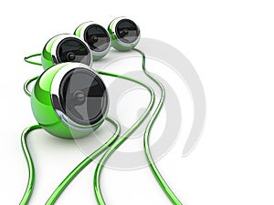 Green speakers