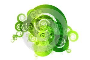 Green Spectrum Color Blend Abstract Design Backgro photo