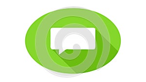 Green Speech Bubble Icon, Communication and Online Chat Design, vector design Generative AI