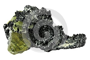 Green sphene titanite with feldspar from Pakistan