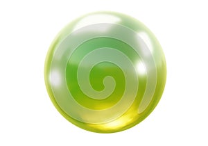Green sphere 3D isolated