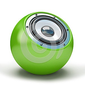 Green sphere speaker
