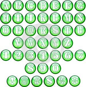 Green Spherical Fonts