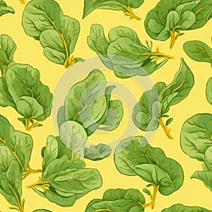 Green spinach leaves, organic healthy food in the form of a pattern.