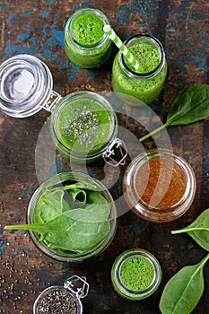 Green spinach smoothie