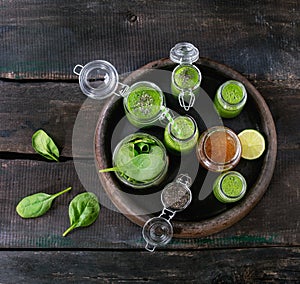 Green spinach smoothie