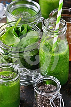 Green spinach smoothie