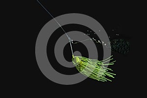 Green spinner fishing bait