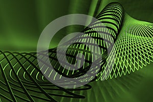Green spiral abstract