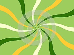 Green spiral abstract background sunburst