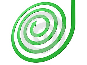 Green spiral arrow business motion concept