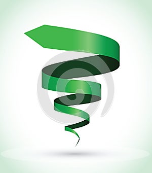 Green spiral background photo