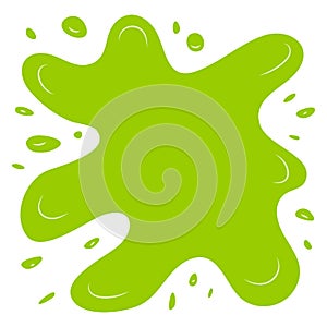 Green splash on a white background