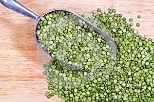 Green Split Peas in Scoop