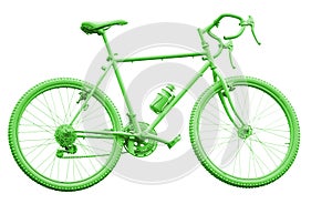 green sport bike on white background