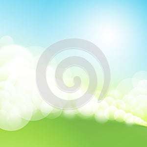 Green spring easter background