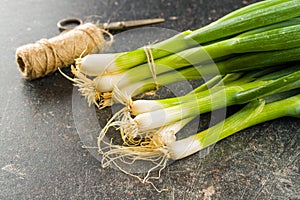 Green spring onions