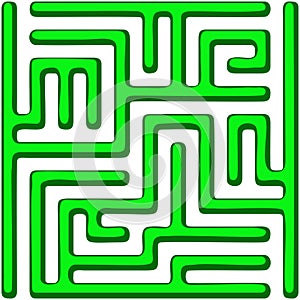 Green square maze10x10