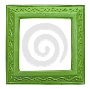 Green Square Modern Vibrant Colored Empty Frame