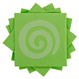 Green square paper serviette (tissue)