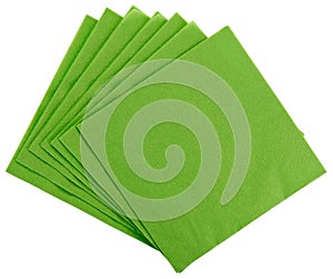 Green square paper serviette (tissue)