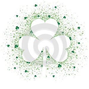 Green St Patrick`s confetti design