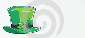 Green St. Patrick's Day hat isolated on white background