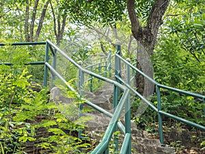 Green staircase