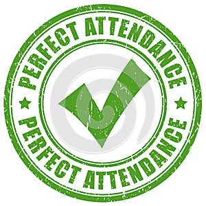 Green stamp perfect attendance