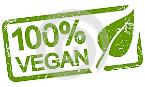 green stamp 100% VEGAN photo