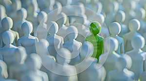 The green standout figure.AI generated image