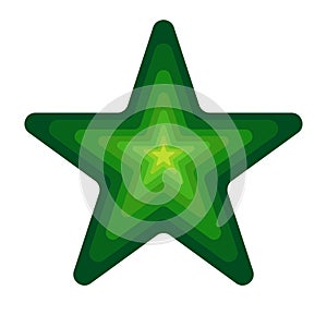 Green star icon, EPS editable vector illustration