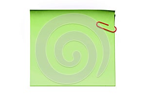 Green sticky note